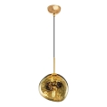 Hanglamp met snoer CRUMPLED 1xE27/24W/230V Ø 18 cm goud