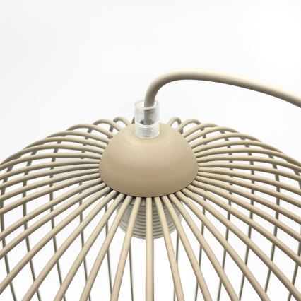 Hanglamp met snoer DESTELLO 1xE27/15W/230V Ø 33 cm beige