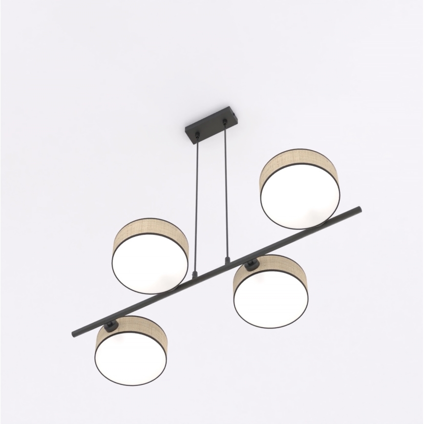 Hanglamp met snoer DRUMZ 4xE14/10W/230V beige