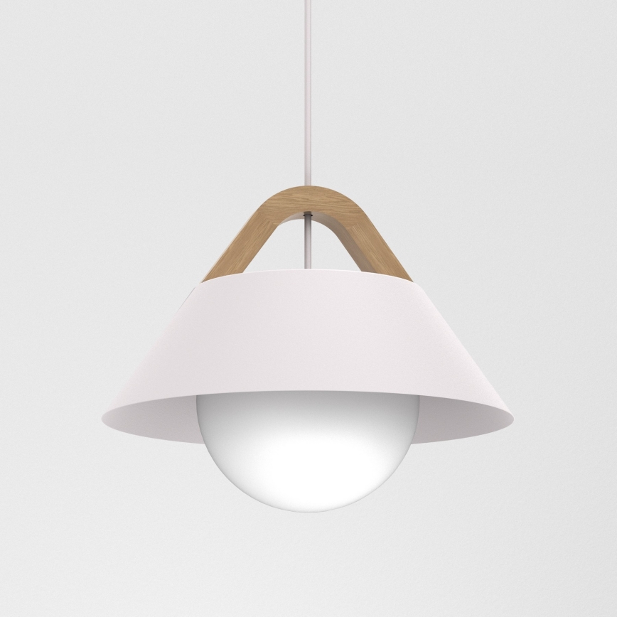 Hanglamp met snoer FUNDA 1xE27/15W/230V crème