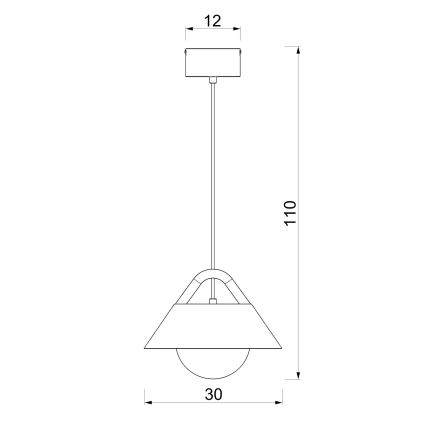 Hanglamp met snoer FUNDA 1xE27/15W/230V crème