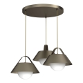 Hanglamp met snoer FUNDA 3xE27/15W/230V bronskleurig