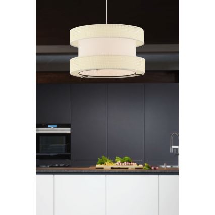 Hanglamp met snoer HALO 1xE27/60W/230V crème