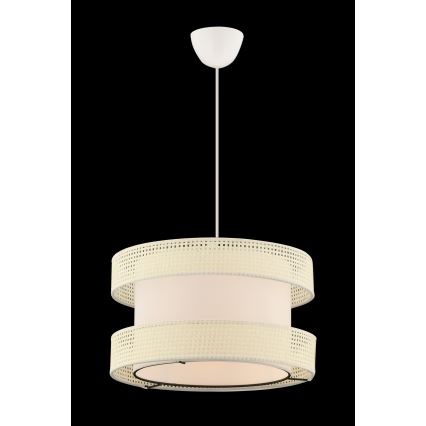Hanglamp met snoer HALO 1xE27/60W/230V crème