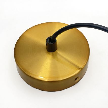 Hanglamp met snoer HECTOR 1xE27/15W/230V wit/messing Ø 30 cm