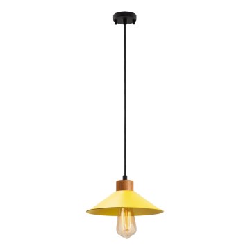Hanglamp met snoer MANAVGAT 1xE27/40W/230V geel/bruin