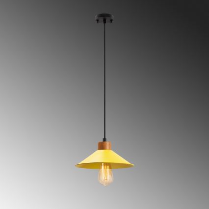 Hanglamp met snoer MANAVGAT 1xE27/40W/230V geel/bruin