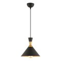 Hanglamp met snoer MONZA 1xE27/40W/230V pr. 25 cm zwart/goud