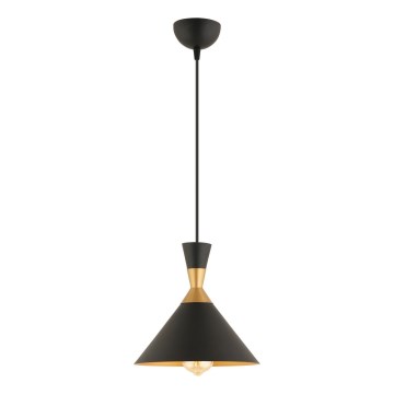 Hanglamp met snoer MONZA 1xE27/40W/230V pr. 25 cm zwart/goud