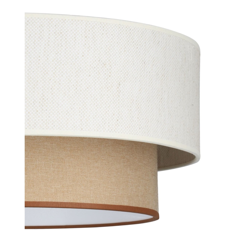 Hanglamp met snoer NATIA 1xE27/60W/230V Ø 45 cm wit/bruin