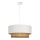 Hanglamp met snoer NATIA 1xE27/60W/230V Ø 45 cm wit/bruin
