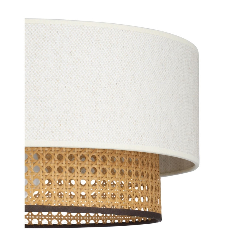 Hanglamp met snoer NATIA 1xE27/60W/230V Ø 45 cm wit/bruin