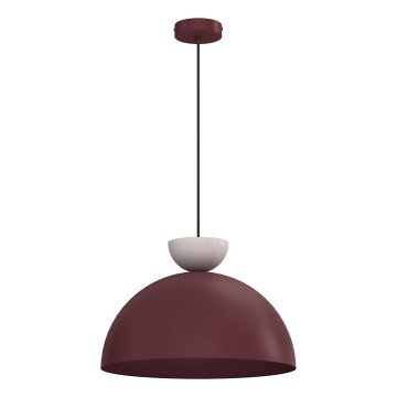 Hanglamp met snoer NEVIS 1xE27/15W/230V Ø 38 cm bordeaux