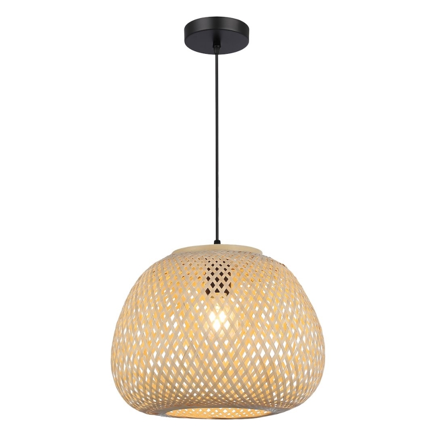 Hanglamp met snoer PETRA 1xE27/15W/230V Ø 35 cm bamboe
