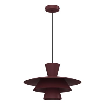 Hanglamp met snoer PLATO 1xE27/15W/230V bordeaux
