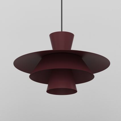 Hanglamp met snoer PLATO 1xE27/15W/230V bordeaux