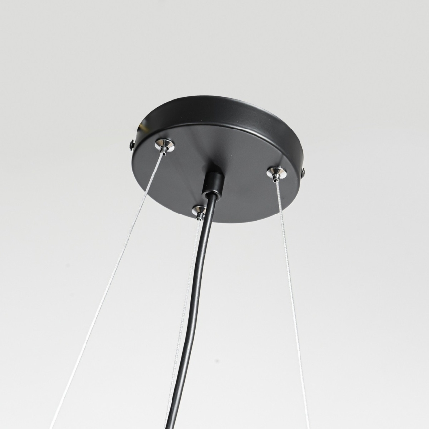 Hanglamp met snoer REUS 3xE27/40W/230V Ø 47 cm zwart