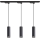 Hanglamp met snoer voor het PIPE-railsysteem, 3x GU10/10W/230V, zwart