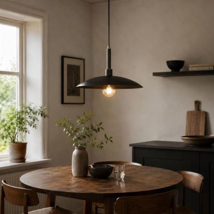 Hanglamp met snoer YUMI 1xE27/15W/230V zwart