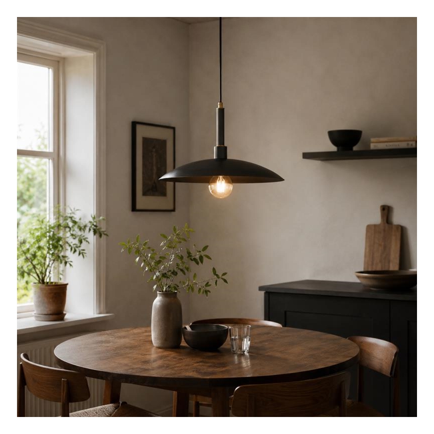 Hanglamp met snoer YUMI 1xE27/15W/230V zwart