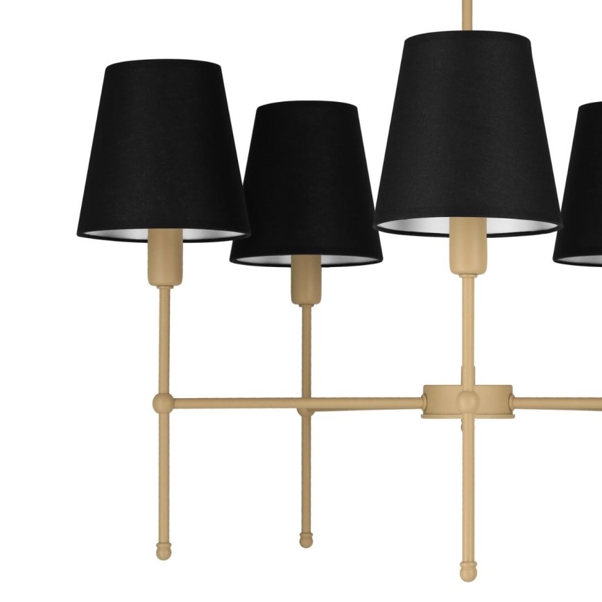 Hanglamp met staaf MADELA 5xE14/40W/230V zwart/beige