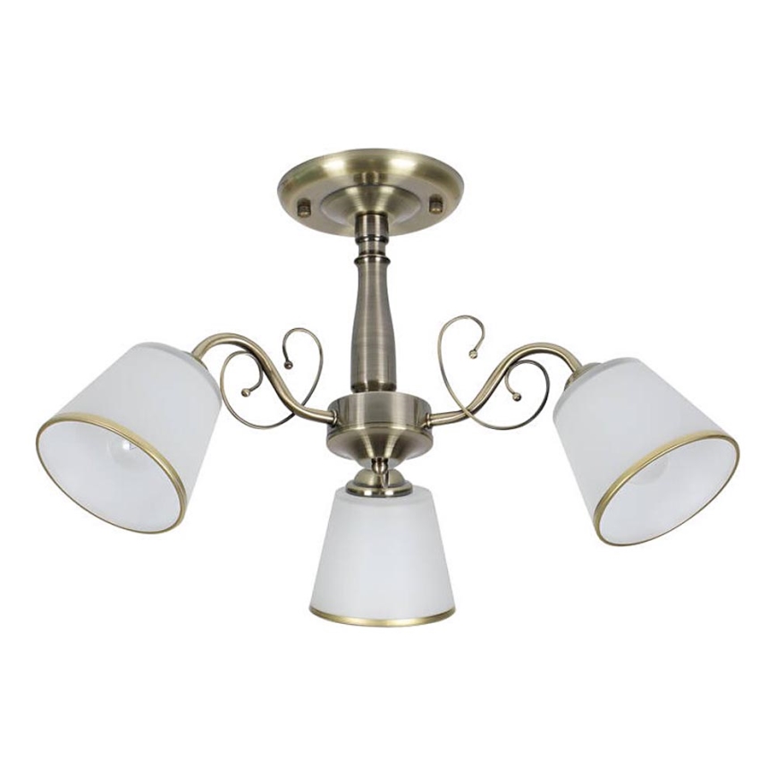 Hanglamp met stang LOSANNA 3xE14/40W/230V messing