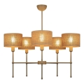 Hanglamp met stang MADELA 5xE14/40W/230V jute/beige