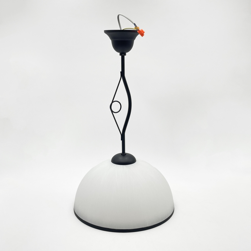 Hanglamp met stang RETRO 1xE27/60W/230V zwart/wit