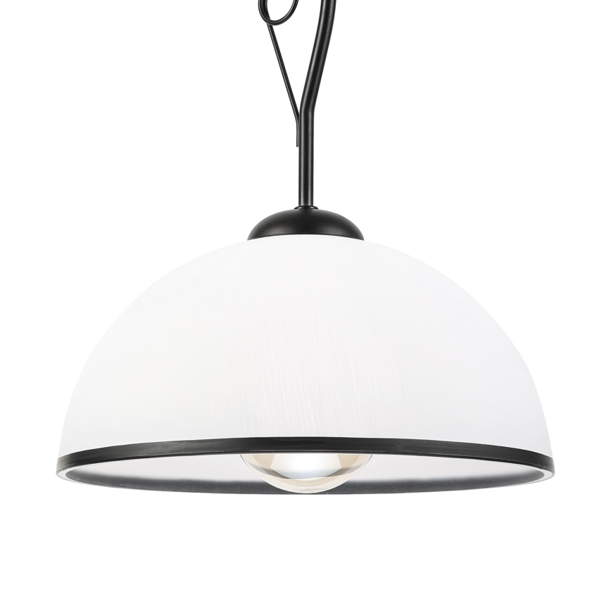 Hanglamp met stang RETRO 1xE27/60W/230V zwart/wit