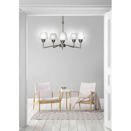 Hanglamp met stang TOGO 5xG9/40W/230V mat chroom/wit