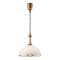 Hanglamp met trekkoord CHIARA 1xE27/60W/230V beige/beuken