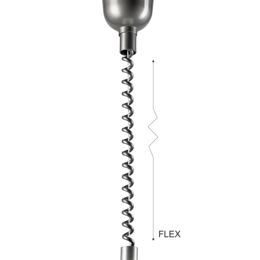 Hanglamp met trekkoord CHIARA 1xE27/60W/230V zilver/bruin/beuken