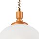 Hanglamp met trekkoord RAMONA 1xE27/60W/230V beige/bruin/grenen