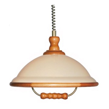 Hanglamp met trekpendel ACRYL WOOD 1xE27/15W/230V kers