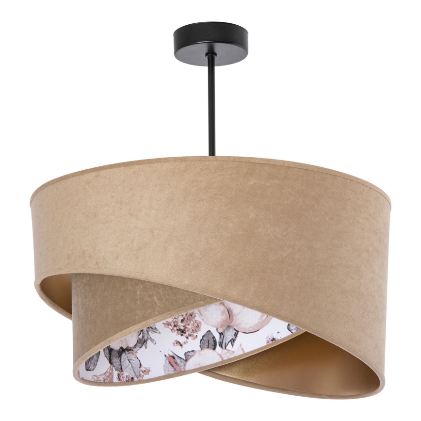 Hanglamp met vaste pendel 1xE27/60W/230V beige