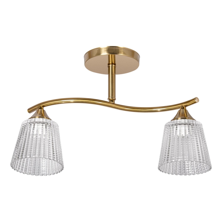 Hanglamp met vaste pendel 2xE14/60W/230V goud