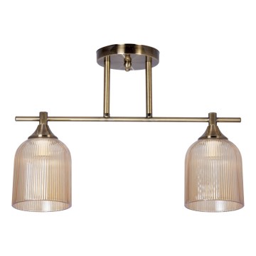 Hanglamp met vaste pendel 2xE14/60W/230V messing