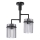 Hanglamp met vaste pendel 2xE27/60W/230V zwart/gerookt