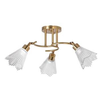 Hanglamp met vaste pendel 3xE14/60W/230V goud