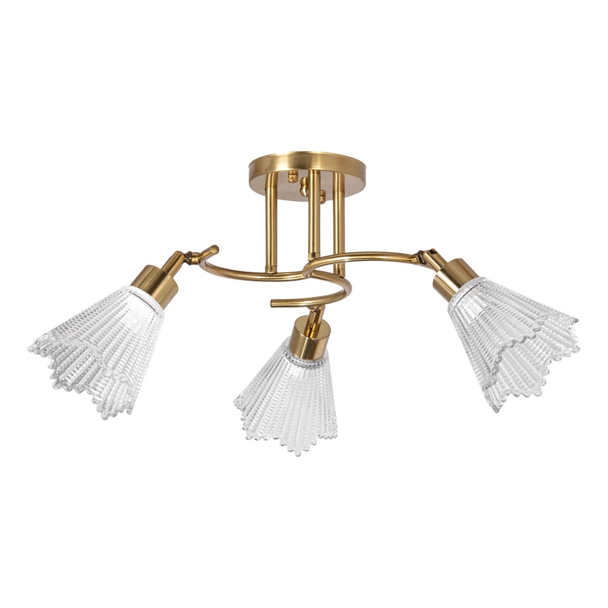 Hanglamp met vaste pendel 3xE14/60W/230V goud