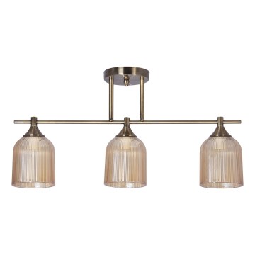 Hanglamp met vaste pendel 3xE14/60W/230V messing