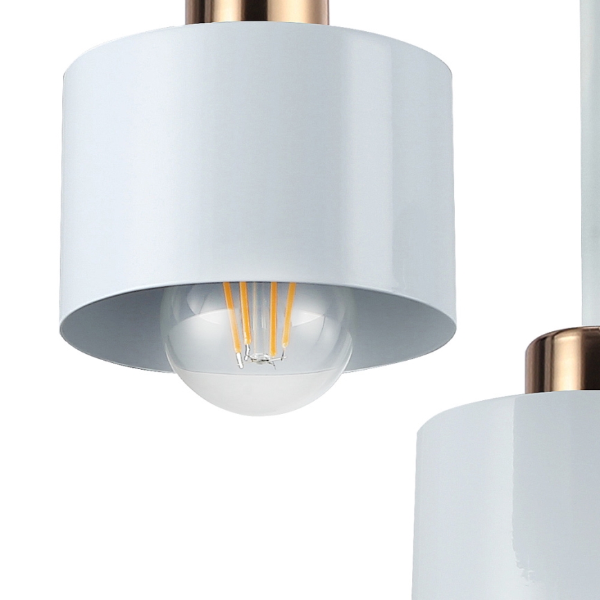 Hanglamp met vaste pendel 3xE27/35W/230V diameter 30 cm wit/goud
