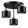 Hanglamp met vaste pendel 3xE27/35W/230V diameter 30 cm zwart/goud
