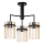 Hanglamp met vaste pendel 3xE27/60W/230V zwart/beige