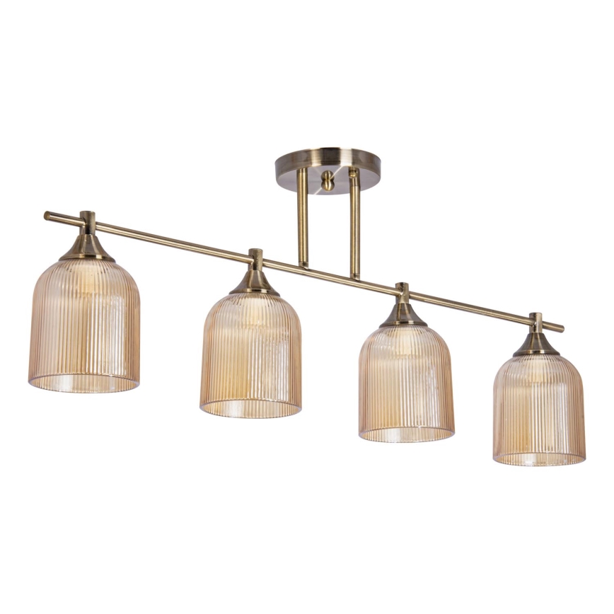 Hanglamp met vaste pendel 4xE14/60W/230V messing
