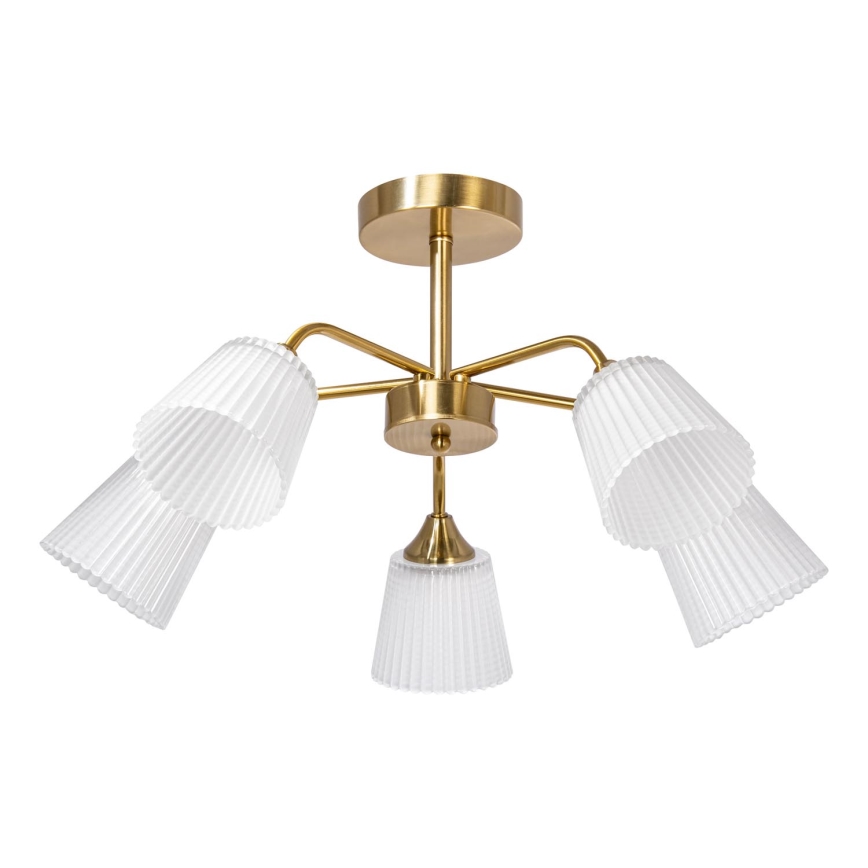 Hanglamp met vaste pendel 5xE14/60W/230V goud