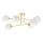 Hanglamp met vaste pendel 6xE27/35W/230V diameter 80 cm goud