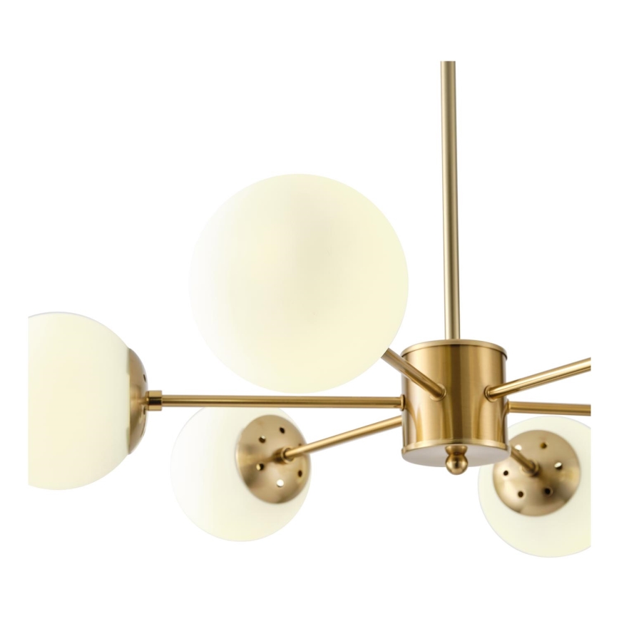 Hanglamp met vaste pendel 6xE27/40W/230V messing