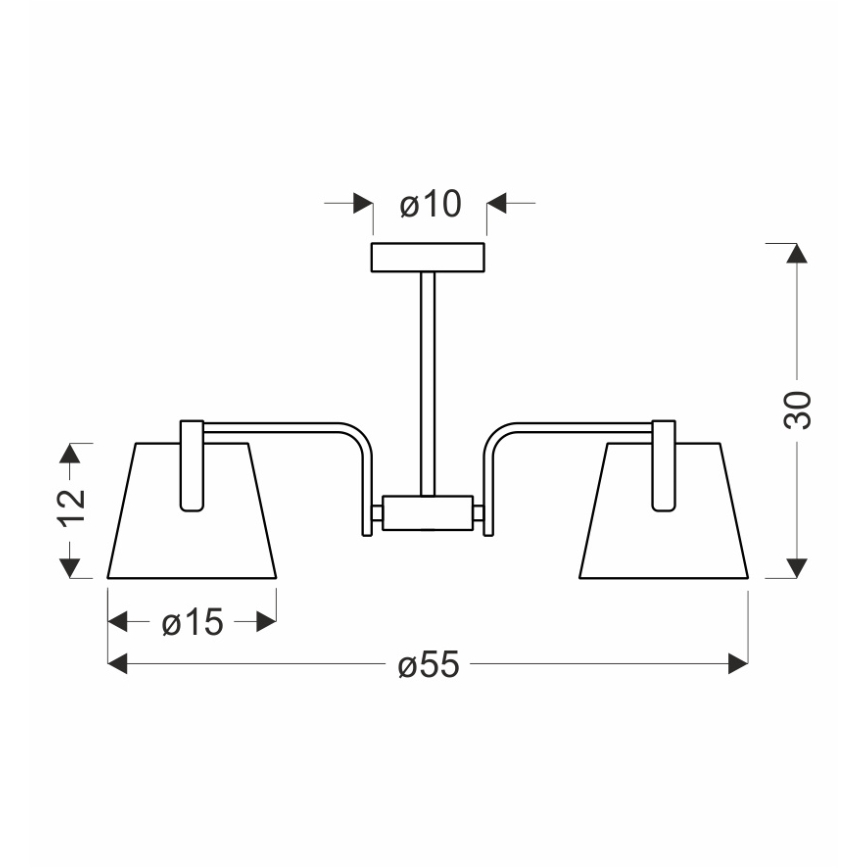 Hanglamp met vaste pendel AMBERG 3xE14/40W/230V bruin