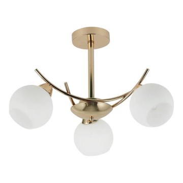 Hanglamp met vaste pendel AMOS 3xE27/40W/230V goud
